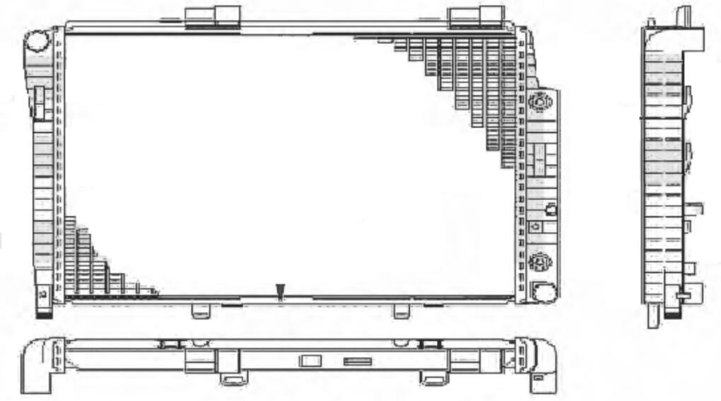 Mercedes Radiator (Auto Trans) 2025002203 - Behr Premium 376712021